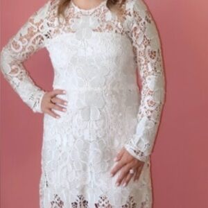 Alexis White Floral Lace Maxi Dress